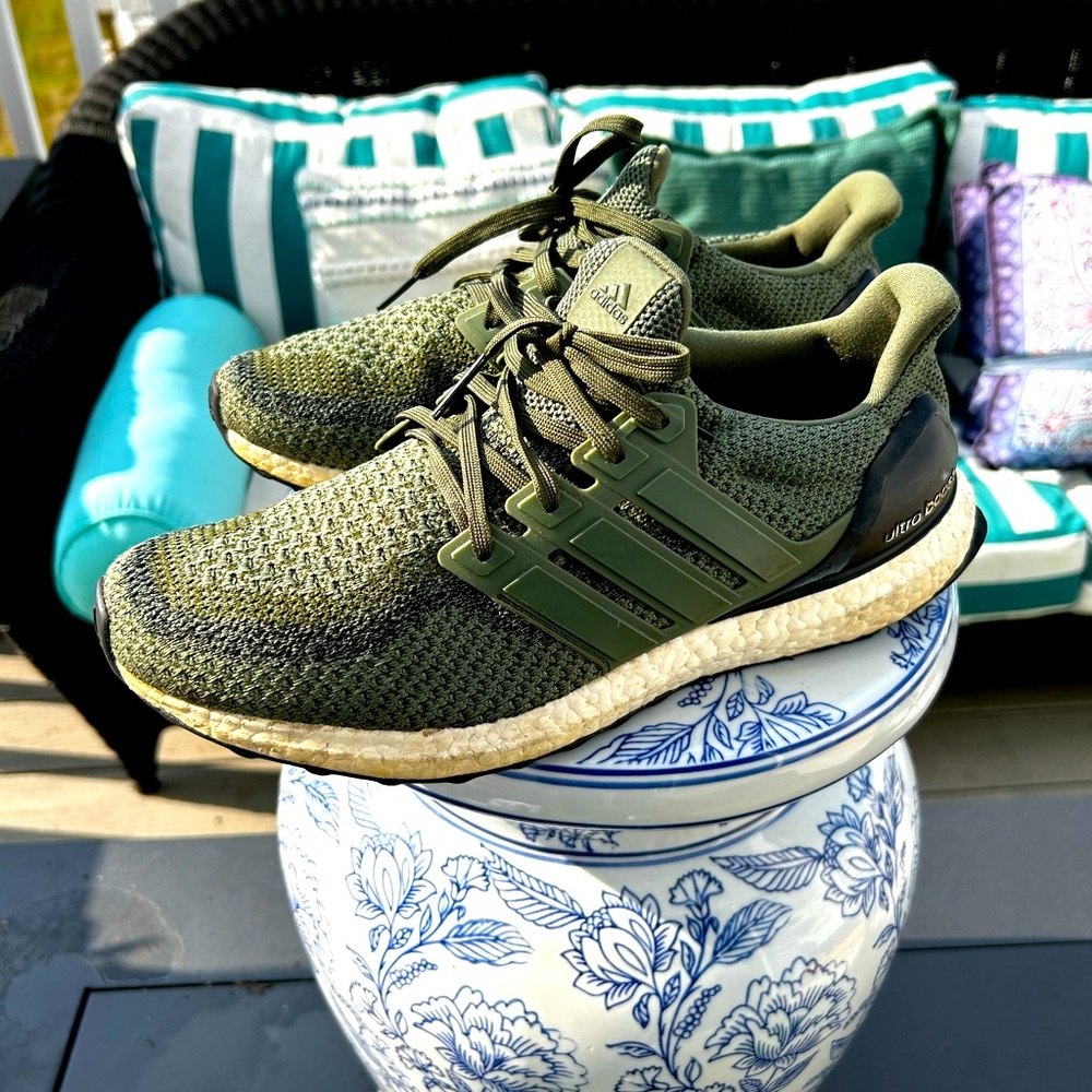 🔥🔥🔥 Adidas Ultra Boost 2.0 Olive BB6055 Mens SZ 10.5